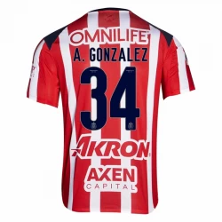 CD Guadalajara A. Gonzalez #34 Fodboldtrøjer 2025-26 Hjemmebanetrøje Mænd
