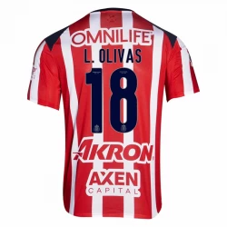 CD Guadalajara L. Olivas #18 Fodboldtrøjer 2025-26 Hjemmebanetrøje Mænd