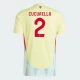 Cucurella #2 Spanien Fodboldtrøjer EM 2024 Udebanetrøje Mænd