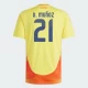 D. Munoz #21 Colombia Fodboldtrøjer Copa America 2024 Hjemmebanetrøje Mænd