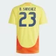 D. Sanchez #23 Colombia Fodboldtrøjer Copa America 2024 Hjemmebanetrøje Mænd