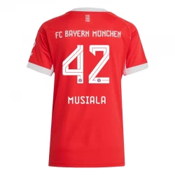 Dame FC Bayern München Jamal Musiala #42 Fodboldtrøjer 2025-26 Hjemmebanetrøje