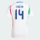 Dame Federico Chiesa #14 Italien Fodboldtrøjer EM 2024 Udebanetrøje