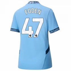 Dame Manchester City Phil Foden #47 Fodboldtrøjer 2024-25 Hjemmebanetrøje