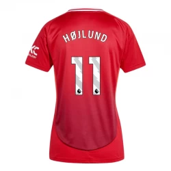 Dame Manchester United Hojlund #11 Fodboldtrøjer 2024-25 Hjemmebanetrøje