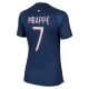 Dame Paris Saint-Germain PSG Kylian Mbappé #7 Fodboldtrøjer 2023-24 Hjemmebanetrøje