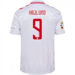 Danmark Fodboldtrøjer 2024 Rasmus Højlund #9 Udebanetrøje Mænd