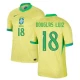 Douglas Luiz #18 Brasilien Fodboldtrøjer Copa America 2024 Hjemmebanetrøje Mænd