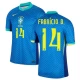 Fabricio B. #14 Brasilien Fodboldtrøjer Copa America 2024 Udebanetrøje Mænd