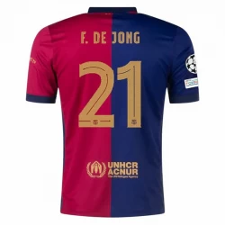 FC Barcelona Frenkie de Jong #21 Fodboldtrøjer 2024-25 UCL Hjemmebanetrøje Mænd