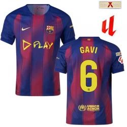 FC Barcelona Gavi #6 Fodboldtrøjer 2025-26 Clasico Hjemmebanetrøje Mænd