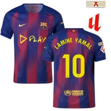 FC Barcelona Lamine Yamal #10 Fodboldtrøjer 2025-26 Clasico Hjemmebanetrøje Mænd