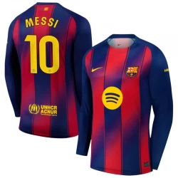 FC Barcelona Lionel Messi #10 Fodboldtrøjer 2025-26 Hjemmebanetrøje Mænd Lange Ærmer