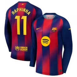 FC Barcelona Raphinha #11 Fodboldtrøjer 2025-26 Hjemmebanetrøje Mænd Lange Ærmer