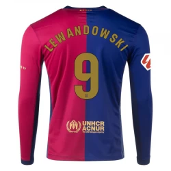 FC Barcelona Robert Lewandowski #9 Fodboldtrøjer 2024-25 Hjemmebanetrøje Mænd Lange Ærmer