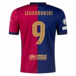 FC Barcelona Robert Lewandowski #9 Fodboldtrøjer 2024-25 UCL Hjemmebanetrøje Mænd