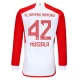 FC Bayern München Jamal Musiala #42 Fodboldtrøjer 2023-24 Hjemmebanetrøje Mænd Lange Ærmer