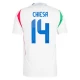 Federico Chiesa #14 Italien Fodboldtrøjer EM 2024 Udebanetrøje Mænd