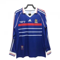 Frankrig Retro Trøje 1998 Hjemmebane Mænd Lange Ærmer