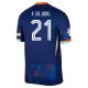 Frenkie de Jong #21 Holland Fodboldtrøjer EM 2024 Udebanetrøje Mænd