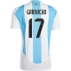 Garnacho #17 Argentina Fodboldtrøjer Copa America 2024 Hjemmebanetrøje Mænd
