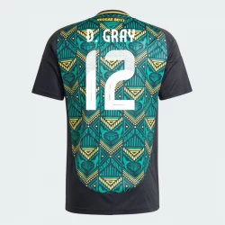 Gray #12 Jamaica Fodboldtrøjer Copa America 2024 Udebanetrøje Mænd