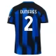 Inter Milan Dumfries #2 Fodboldtrøjer 2023-24 Hjemmebanetrøje Mænd