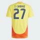 J. Campaz #27 Colombia Fodboldtrøjer Copa America 2024 Hjemmebanetrøje Mænd
