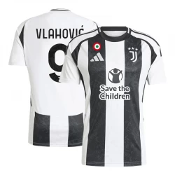 Juventus FC Vlahovic #9 Fodboldtrøjer 2024-25 Save The Children Hjemmebanetrøje Mænd