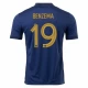 Karim Benzema #19 Frankrig Fodboldtrøjer VM 2022 Hjemmebanetrøje Mænd