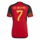 Kevin De Bruyne #7 Belgien Fodboldtrøjer VM 2022 Hjemmebanetrøje Mænd