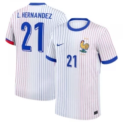 L. Hernandez #21 Frankrig Fodboldtrøjer EM 2024 Udebanetrøje Mænd
