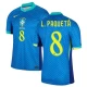 L.paqueta #8 Brasilien Fodboldtrøjer Copa America 2024 Udebanetrøje Mænd