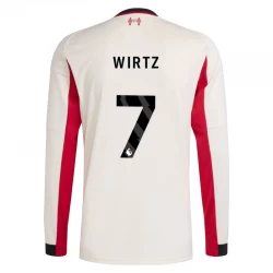 Liverpool FC Fodboldtrøjer 2025-26 Florian Wirtz #7 Udebanetrøje Mænd Lange Ærmer