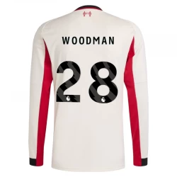 Liverpool FC Fodboldtrøjer 2025-26 Woodman #28 Udebanetrøje Mænd Lange Ærmer