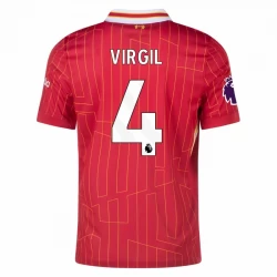 Liverpool FC Virgil van Dijk #4 Fodboldtrøjer 2024-25 Hjemmebanetrøje Mænd