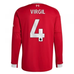 Liverpool FC Virgil van Dijk #4 Fodboldtrøjer 2025-26 Hjemmebanetrøje Mænd Lange Ærmer