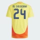 M. Cassierra #24 Colombia Fodboldtrøjer Copa America 2024 Hjemmebanetrøje Mænd