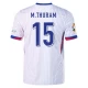 M. Thuram #15 Frankrig Fodboldtrøjer EM 2024 Udebanetrøje Mænd