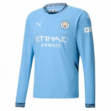 Manchester City Fodboldtrøjer 2024-25 Hjemmebanetrøje Mænd Lange Ærmer