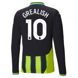 Manchester City Fodboldtrøjer 2024-25 Jack Grealish #10 Udebanetrøje Mænd Lange Ærmer