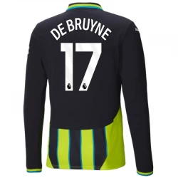 Manchester City Fodboldtrøjer 2024-25 Kevin De Bruyne #17 Udebanetrøje Mænd Lange Ærmer