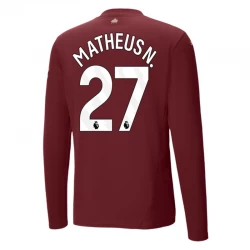 Manchester City Fodboldtrøjer Matheus N. #27 2024-25 Tredjetrøje Mænd Lange Ærmer