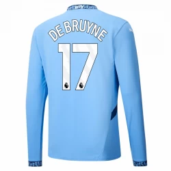 Manchester City Kevin De Bruyne #17 Fodboldtrøjer 2024-25 Hjemmebanetrøje Mænd Lange Ærmer