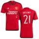 Manchester United Antony #21 Fodboldtrøjer 2023-24 UCL Hjemmebanetrøje Mænd