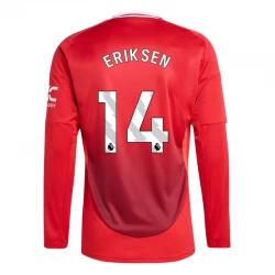 Manchester United Christian Eriksen #14 Fodboldtrøjer 2024-25 Hjemmebanetrøje Mænd Lange Ærmer