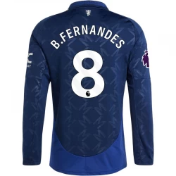 Manchester United Fodboldtrøjer 2024-25 Bruno Fernandes #8 Udebanetrøje Mænd Lange Ærmer