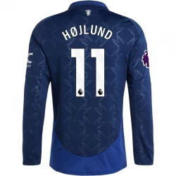 Manchester United Fodboldtrøjer 2024-25 Hojlund #11 Udebanetrøje Mænd Lange Ærmer
