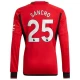 Manchester United Jadon Sancho #25 Fodboldtrøjer 2023-24 Hjemmebanetrøje Mænd Lange Ærmer