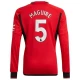 Manchester United Maguire #5 Fodboldtrøjer 2023-24 Hjemmebanetrøje Mænd Lange Ærmer